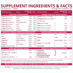 Himalayan Organics Multivitamin mit Probiotika für Frauen, 120 vegetarische Tabletten Himalayan Organics Multivitamin mit Probiotika für Frauen, 120 vegetarische Tabletten