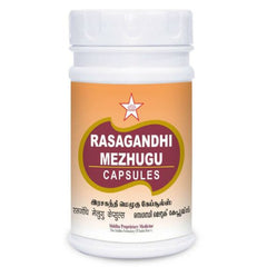 Skm Siddha Ayurveda Rasagandhi Mezhugu 500mg Capsules Skm Siddha Ayurveda Rasagandhi Mezhugu 500mg Capsules