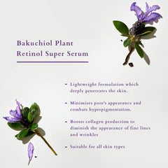 Lotus Organics+ Cosmetics Bakuchiol Plant Retinol Super Serum 30ml Lotus Organics+ Cosmetics Bakuchiol Plant Retinol Super Serum 30ml