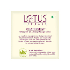 Lotus Herbals Cosmetics Wheatnourish Wheatgerm Oil Honey Massage Cream Lotus Herbals Cosmetics Wheatnourish Wheatgerm Oil Honey Massage Cream