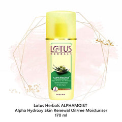 Lotus Herbals Cosmetics Alphamoist Skin Renewal Oil Free Moisturiser 170ml Lotus Herbals Cosmetics Alphamoist Skin Renewal Oil Free Moisturiser 170ml