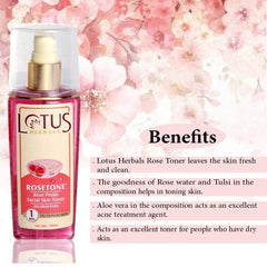 Lotus Herbals Cosmetics Rosetone Rose Petals Facial Skin Toner 100ml Lotus Herbals Cosmetics Rosetone Rose Petals Facial Skin Toner 100ml