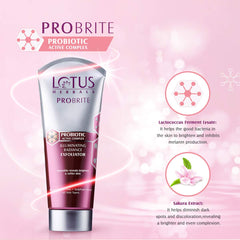 Lotus Herbals Cosmetics Probrite Illuminating Radiance Gentle Exfoliator 100g Lotus Herbals Cosmetics Probrite Illuminating Radiance Gentle Exfoliator 100g