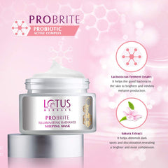 Lotus Herbals Cosmetics Probrite Illuminating Radiance Sleeping Mask 50g Lotus Herbals Cosmetics Probrite Illuminating Radiance Sleeping Mask 50g