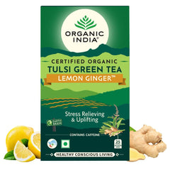 Organic India Tulsi Green Tea Lemon Ginger 25 Infusion Bag,50 Teabag & 100 Tea Bag Organic India Tulsi Green Tea Lemon Ginger 25 Infusion Bag,50 Teabag & 100 Tea Bag