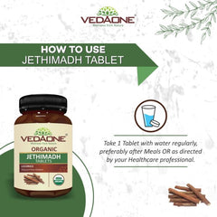 Vedaone Ayurvedic USDA Organic Jethimadh For Digestion 60 Tablets Vedaone Ayurvedic USDA Organic Jethimadh For Digestion 60 Tablets