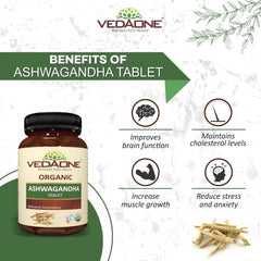 Vedaone Ayurvedic Organic Ashwagandha (Indian Ginseng)750mg 60 Tablets Vedaone Ayurvedic Organic Ashwagandha (Indian Ginseng)750mg 60 Tablets