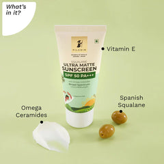 Pilgrim Cosmetics Squalane Ultra Matte Sunscreen SPF 50 PA+++ 50g Pilgrim Cosmetics Squalane Ultra Matte Sunscreen SPF 50 PA+++ 50g