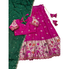 Indian Women Ethnic Party Wear Pure Soft Saree Set Lehengha Blouse Dupatta Indian Women Ethnic Party Wear Pure Soft Saree Set Lehengha Blouse Dupatta