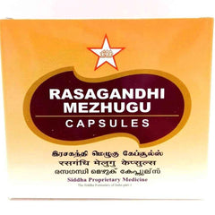 Skm Siddha Ayurveda Rasagandhi Mezhugu 500mg Capsules Skm Siddha Ayurveda Rasagandhi Mezhugu 500mg Capsules