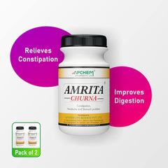 Apchem Amrita Ayurvedic Churna Effective Remedy For Constipation Powder 80Gm Apchem Amrita Ayurvedic Churna Effective Remedy For Constipation Powder 80Gm