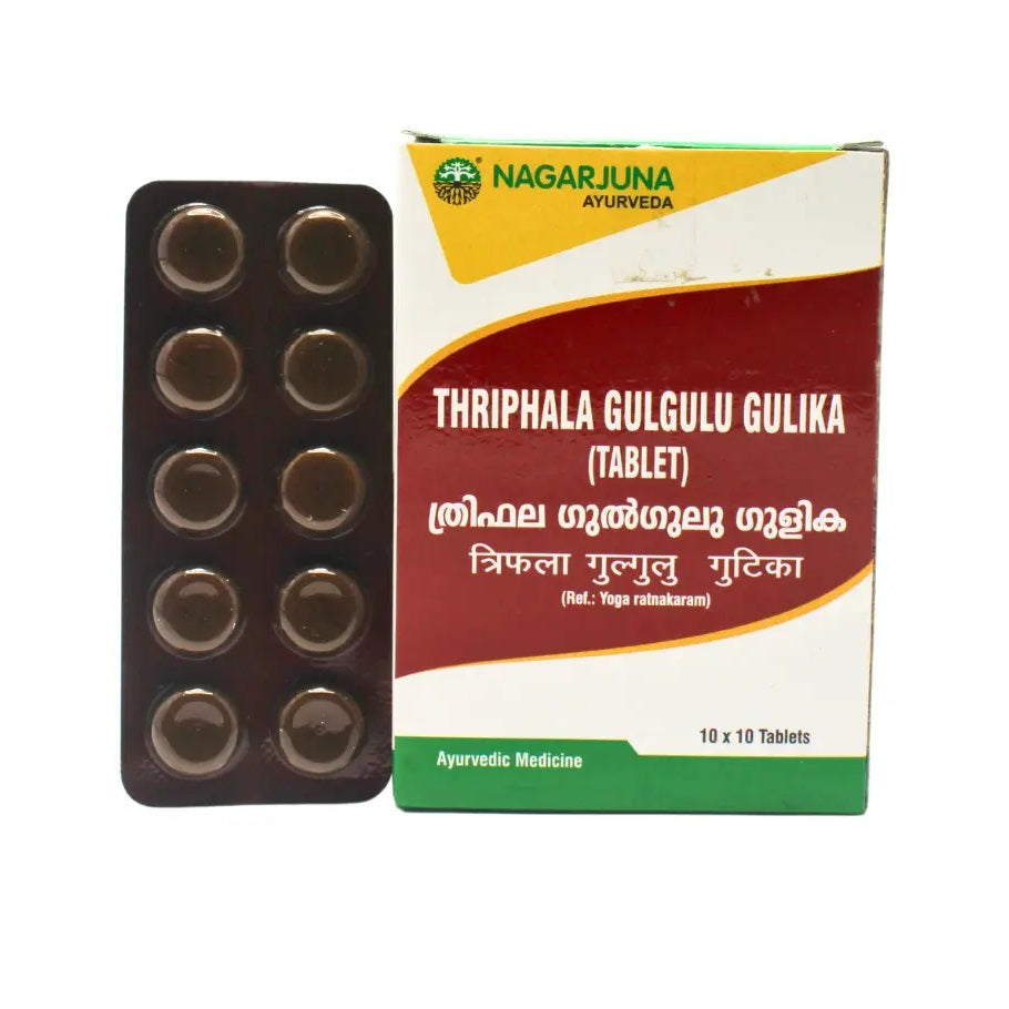 Nagarjuna Ayurvedic Thriphala Gulgulu Gulika 100 Tablets