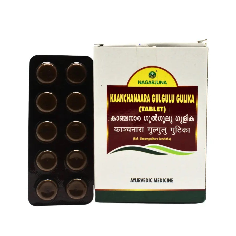 Nagarjuna Ayurvedic Kaanchanaara Gulgulu Gulika 100 Tablets