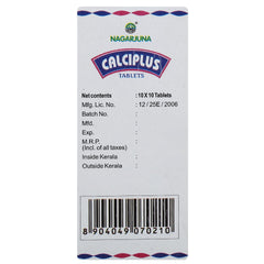 Nagarjuna Ayurvedic Calciplus 100 Tablets Nagarjuna Ayurvedic Calciplus 100 Tablets