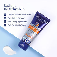 Leeford Meglow Men Instant Glow Facewash 70g Leeford Meglow Men Instant Glow Facewash 70g