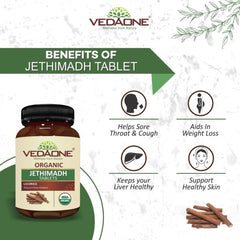 Vedaone Ayurvedic USDA Organic Jethimadh For Digestion 60 Tablets Vedaone Ayurvedic USDA Organic Jethimadh For Digestion 60 Tablets