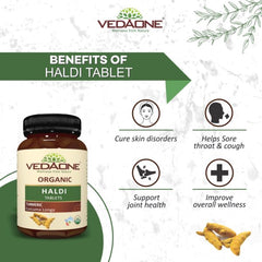 Vedaone Ayurvedic Organic Haldi (Turmeric) 750mg 60 Tablets Vedaone Ayurvedic Organic Haldi (Turmeric) 750mg 60 Tablets