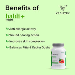 Vedistry Aayurvedic Haldi+ Strengthens Anti Allergic Action 60 Tablets Vedistry Aayurvedic Haldi+ Strengthens Anti Allergic Action 60 Tablets