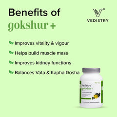 Vedistry Ayurvedic Gokshur+ Strengthens Energy Stamina 60 Tablets Vedistry Ayurvedic Gokshur+ Strengthens Energy Stamina 60 Tablets