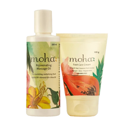 Moha Cosmetics Nourishment Massage Oil Foot Care Cream Combo Moha Cosmetics Nourishment Massage Oil Foot Care Cream Combo