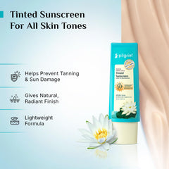 Pilgrim Cosmetics Korean White Lotus Tinted Sunscreen SPF 50+ PA++++ 50ml Pilgrim Cosmetics Korean White Lotus Tinted Sunscreen SPF 50+ PA++++ 50ml