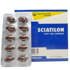 Nagarjuna Ayurvedic Sciatilon Soft Gel 100 Capsules Nagarjuna Ayurvedic Sciatilon Soft Gel 100 Capsules