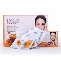 Lotus Herbals Cosmetics Radiance Boost Ubtan Gold Facial Kit Lotus Herbals Cosmetics Radiance Boost Ubtan Gold Facial Kit