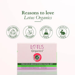 Lotus Herbals Cosmetics Precious Brightening Facial Kit Lotus Herbals Cosmetics Precious Brightening Facial Kit