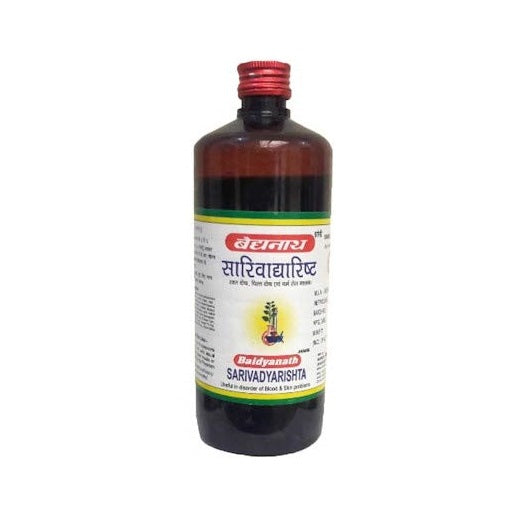 Baidyanath Ayurvedic Sarivadyarishta Used as Blood Purifier Liquid 450 Ml