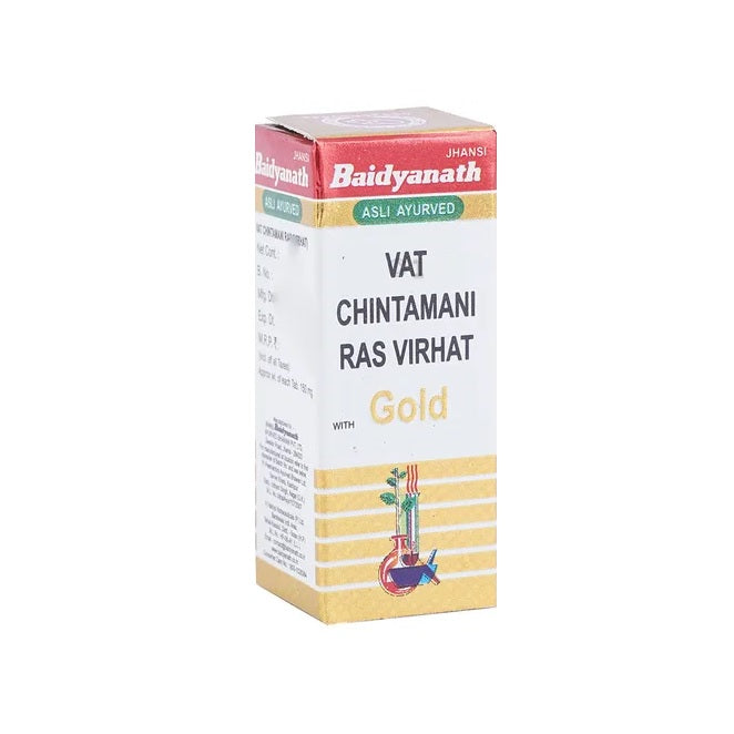 Baidyanath Ayurvedic Vat Chintamani Ras Virhat with Gold Tablets