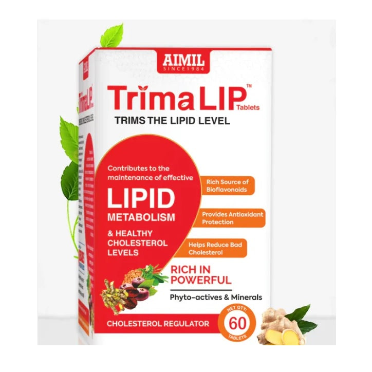 Aimil Ayurvedic Trima Lip reduziert den Lipidspiegel auf natürliche Weise, 60 Tabletten