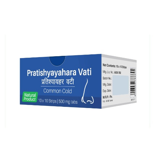 Sri Sri Tattva Ayurvedic Pratishyayahara Vati 500mg Common Cold 100 Tablets