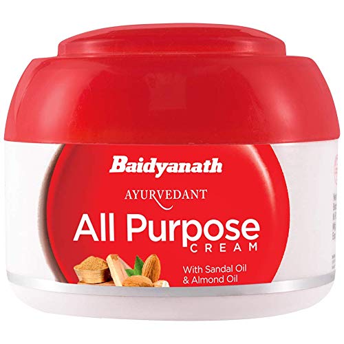 Baidyanath Ayurvedic Jhansi Ayurvedant Allzweckcreme mit Sandelholzöl und Mandelöl, 100 g