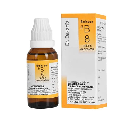 Bakson's Homoeopathy B8 (B-8) Calcification For Senile Changes Drops 30ml