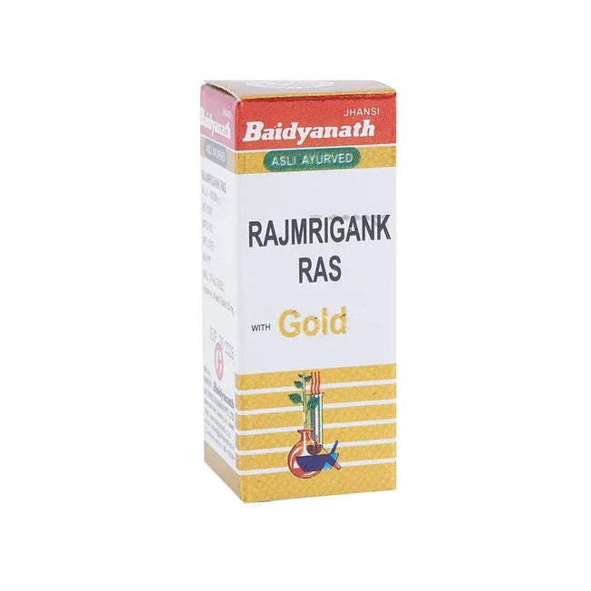 Baidyanath Ayurvedic (Jhansi) Rajmrigank Ras mit Goldtablette