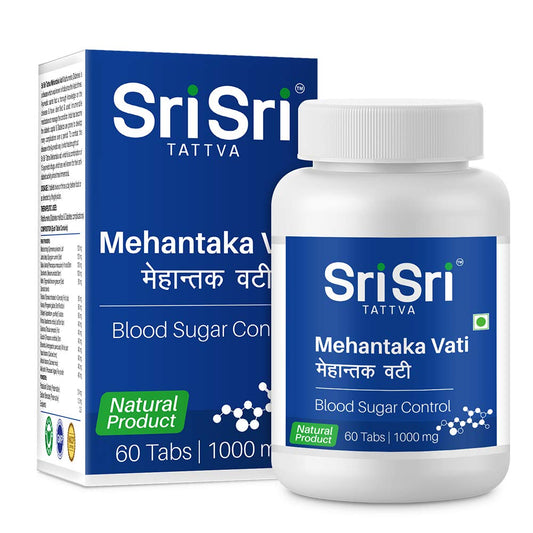 Sri Sri Tattva Ayurvedic Mehantaka Vati 1000mg For Blood Sugar Control 60 Tablets