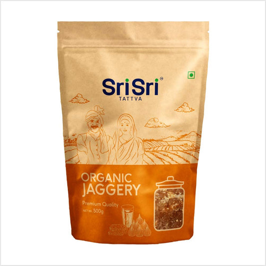 Sri Sri Tattva Bio-Jaggery, ein natürlicher Süßstoff in Pulverform, 500 g