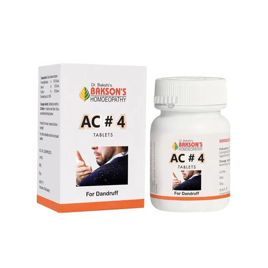 Bakson Homoepothy AC#4 Dandruff,Relief From Itching & Hair Growth 75 Tablet