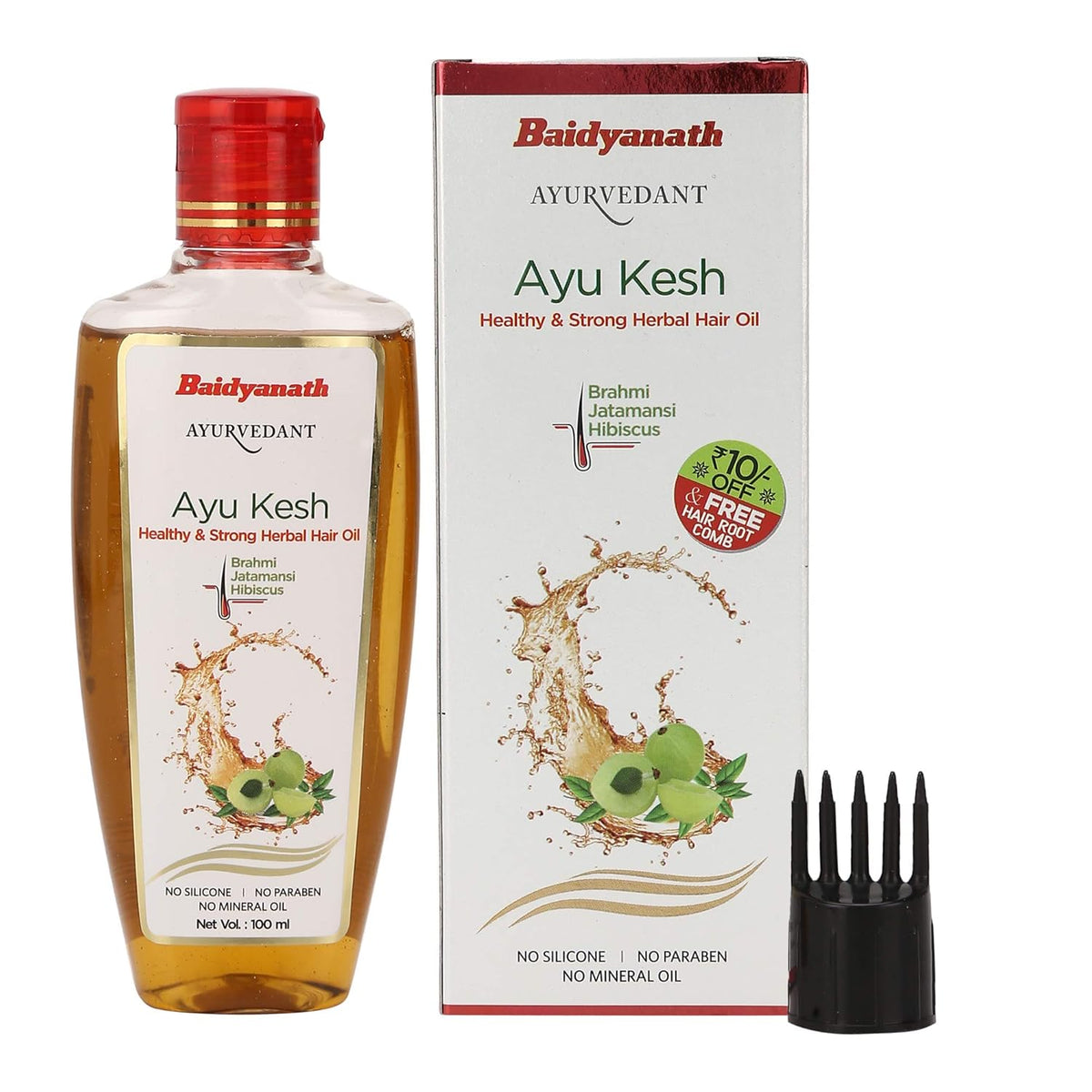 Baidyanath Ayurvedic (Jhansi) Ayurvedant Herbal Hair Oil Ayu Almond Non Sticky 100ml