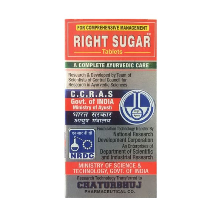 Chaturbhuj Ayurvedic Right Sugar 120 Tablets