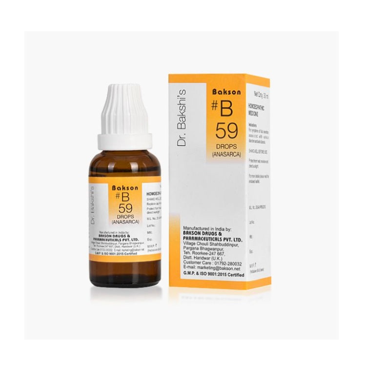 Bakson's B59 (B-59) Anasarca für Beinödeme, Aszites-Tropfen 30 ml