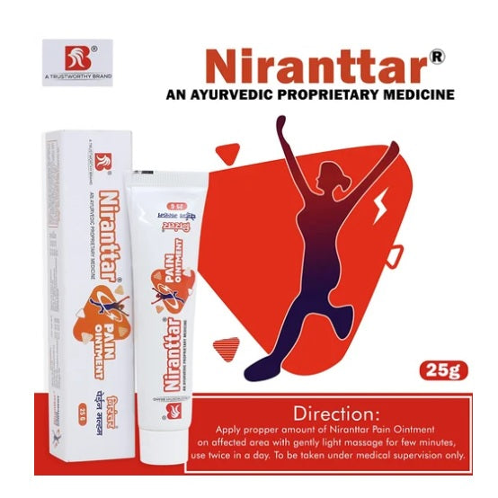 Nirantar Ayurvedic Pain Ointment Helps to Reduce Joint Pain,Arthrites & Sujan 25gm