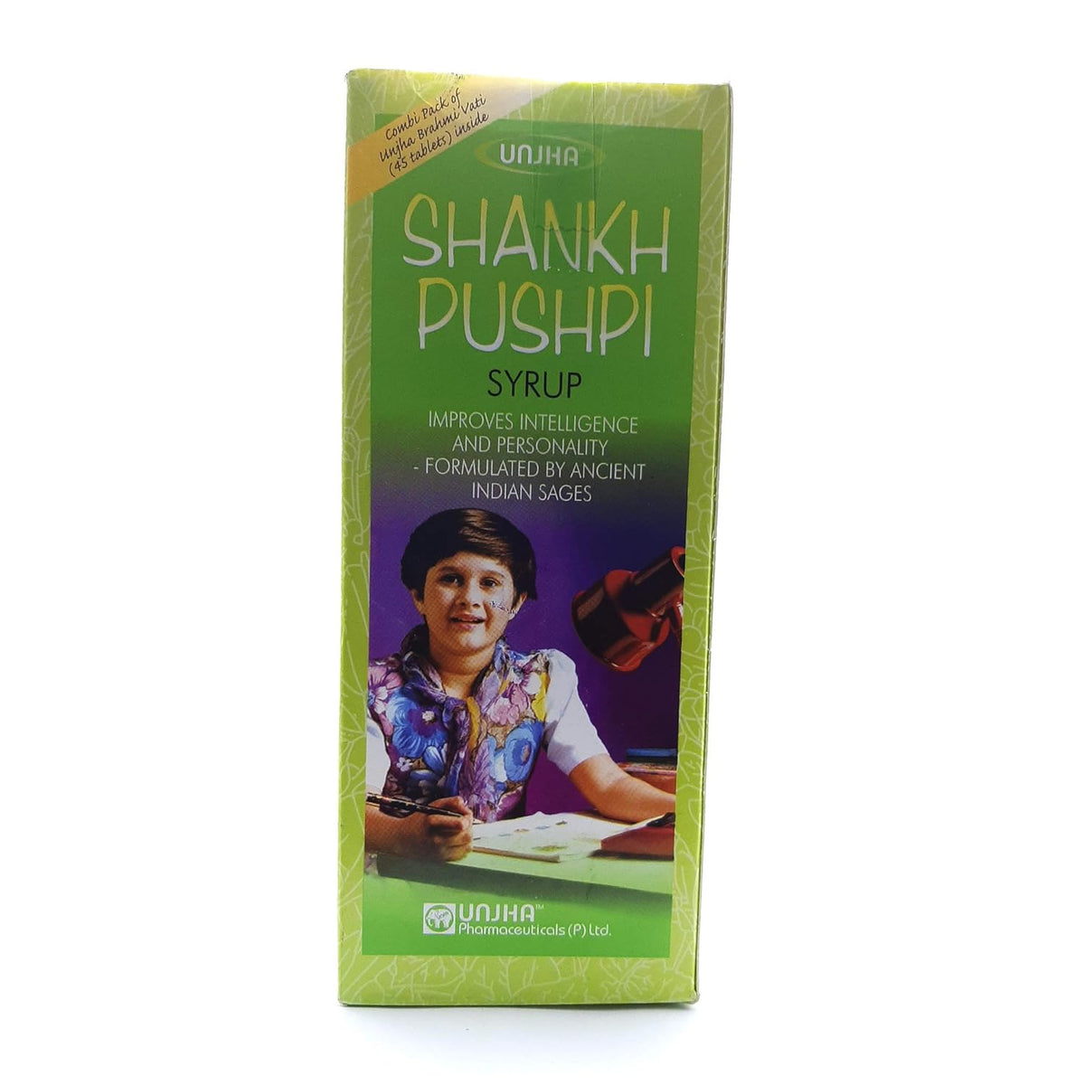Unjha Ayurvedic Shankh pushpi Syrup Liquid 450ml