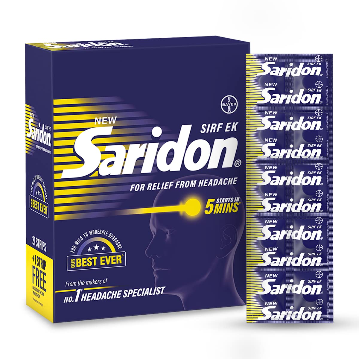 Saridon New No 1 Headache Relief Specialist 10 Tablets X Pack Of 10