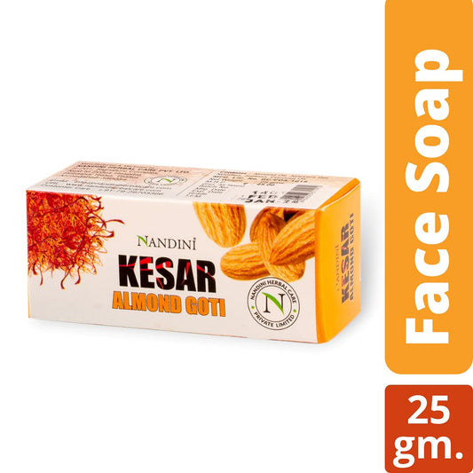 Nandini Ayurvedic Kesar & Almond Goti Facial Soap 25 G