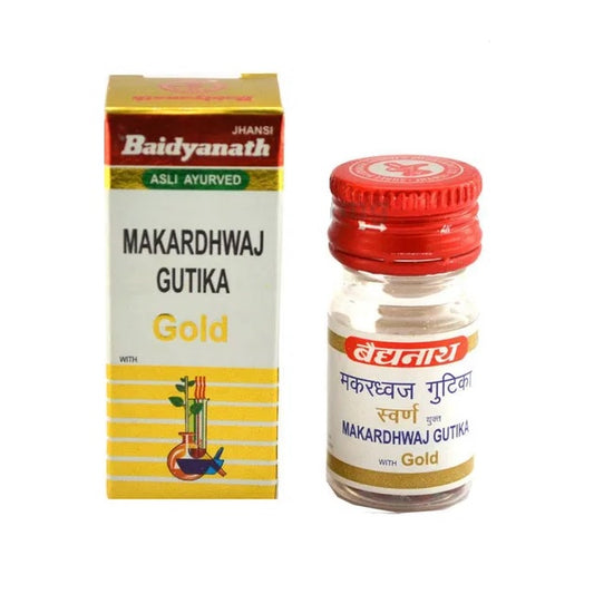 Baidyanath Ayurvedische Makardhwaj Gutika (mit Gold) Tabletten