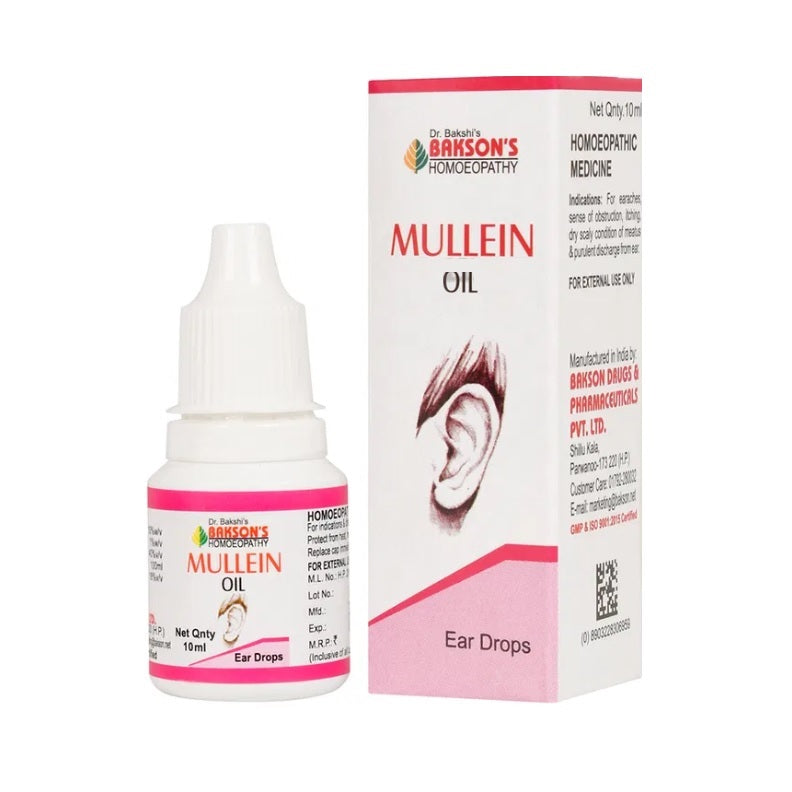 Bakson's Homoeopathy Mullein Ear Drops Oil 10ml