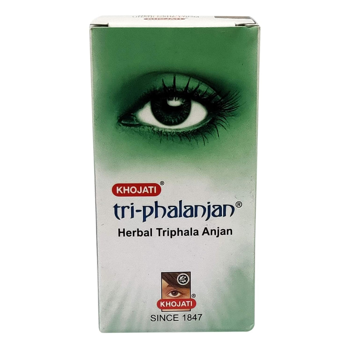 Khojati Ayurvedic Tri-Phalanjan Herbal Triphala Anjan Augenflüssigkeit 7 ml