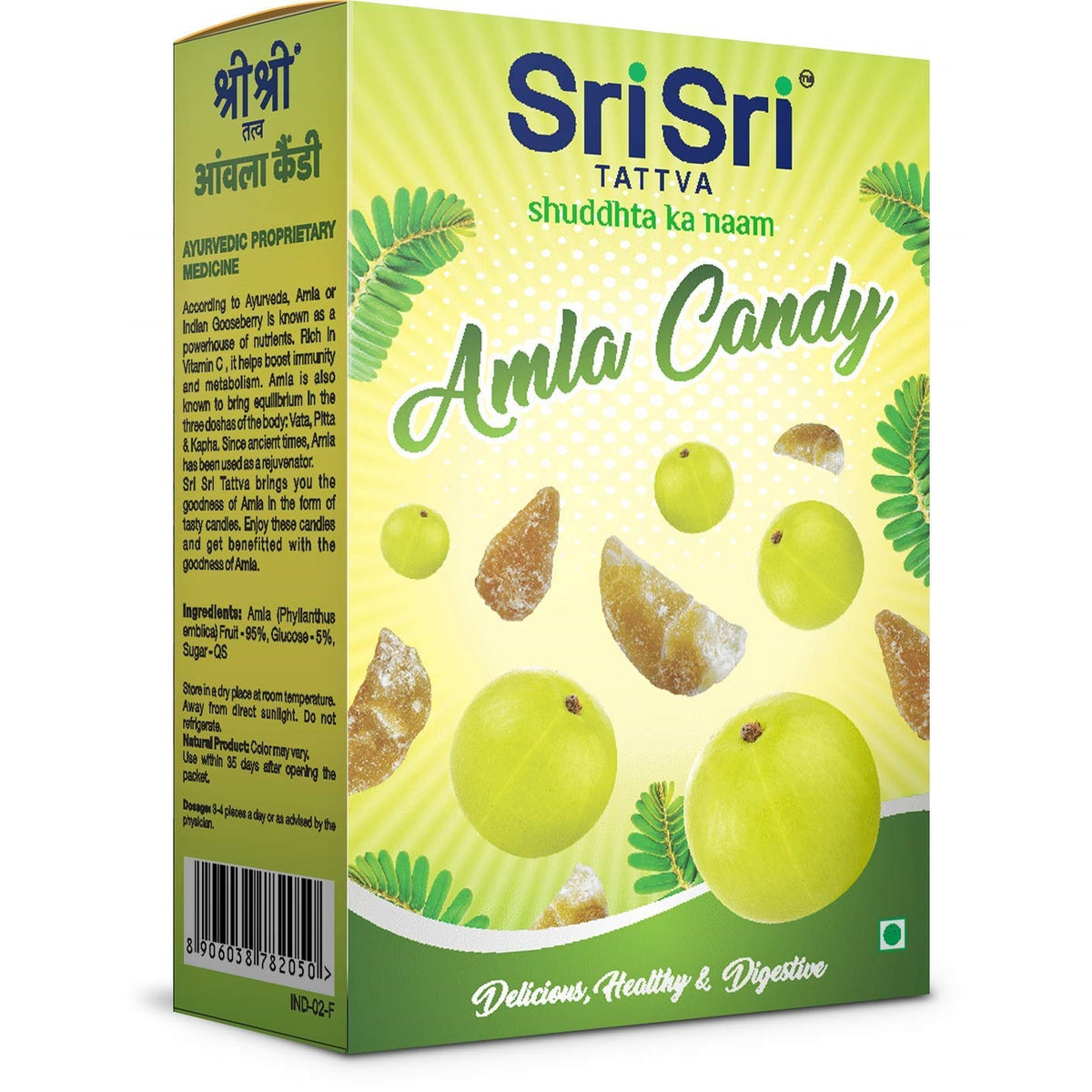 Sri Sri Tattva Ayurvedic Amla Delicious,Healthy & Digestive Candy Plain 400gm