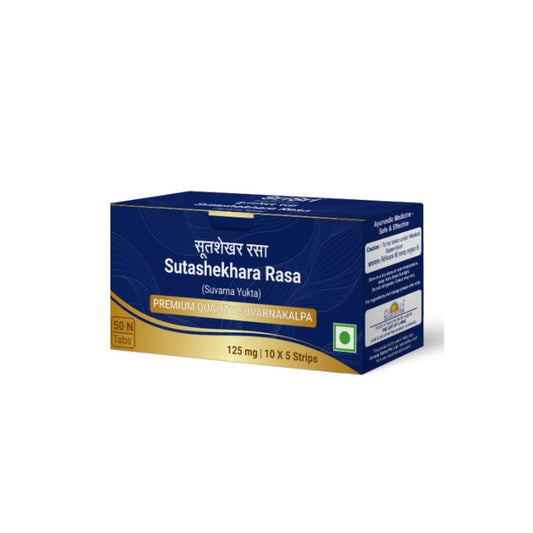 Sri Sri Tattva Ayurvedic Sutashekhar Rasa Suvarnakalpa With Gold 10 Strips Tablets